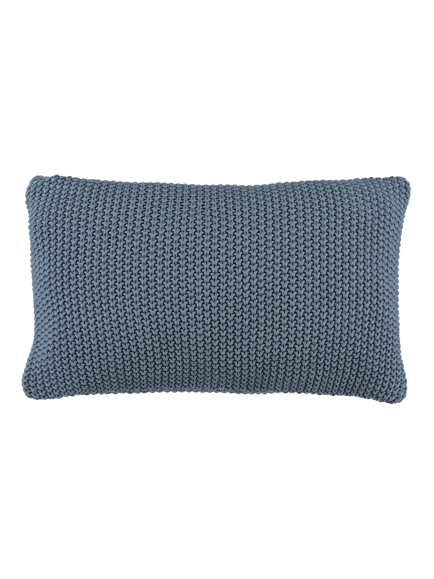 MARC O'POLO HOME | Zierkissen Nordic Knit 30x60cm (Silver) | blau